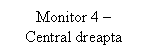 Text Box: Monitor 4 - Central dreapta