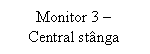 Text Box: Monitor 3 - Central stanga