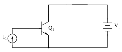 circuit pentru exemplificarea zonei active de functionare a tranzistorului