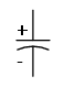 simbolul condensatorului electrolitic