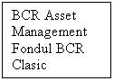 Text Box: BCR Asset 
Management
Fondul BCR Clasic
