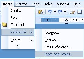 insert index an tables
