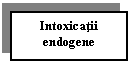 Text Box: Intoxicatii endogene