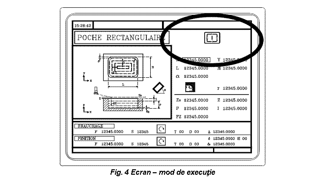 Text Box: 
Fig. 4 Ecran - mod de executie
