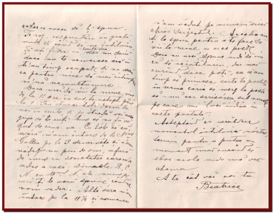 Scrisoarea Mariei Baronzi - octombrie 1897 / pag 2-3
