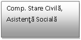 Text Box: Comp. Stare Civila, Asistenta Sociala