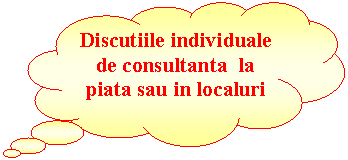 Cloud Callout: Discutiile individuale de consultanta la piata sau in localuri

