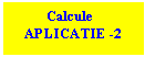 Text Box:          Calcule
   APLICATIE -2
