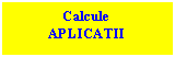 Text Box:               Calcule 
          APLICATII
