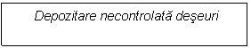 Text Box:  Depozitare necontrolata deseuri