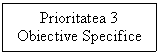 Text Box: Prioritatea 3
Obiective Specifice
