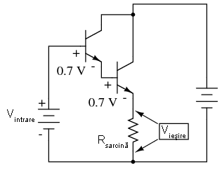 amplificator cu tranzistori in configuratie Darlington