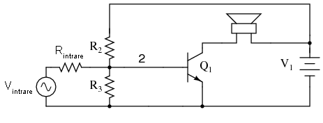 folosirea cuplajului direct la intrarea tranzistorului/amplificatorului