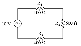 circuit electric simplu in curent alternativ