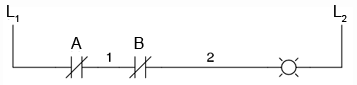 diagrama ladder; functia logica SAU-negat