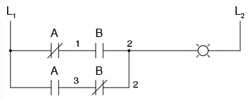 diagrama ladder; functia logica SAU-exclusiv
