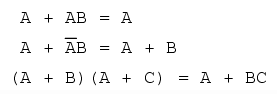 regulile simplificarii booleene