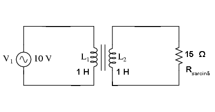 circuit electric simplu cu transformator