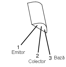 tranzistor bipolar nemarcat; contactele determinate cu ajutorul multimetrului