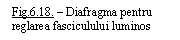 Text Box: Fig.6.18. - Diafragma pentru reglarea fasciculului luminos