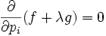 frac(f+lambda g)=0