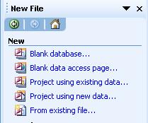new blank database