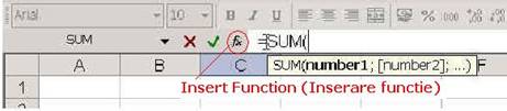 inserare functie