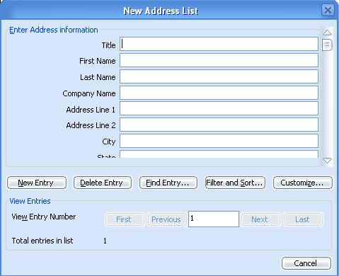 new address list