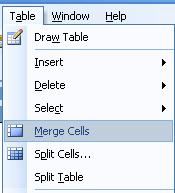 merge cells