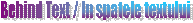 Behind Text / In spatele textului 