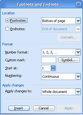 Footnote and Endnote