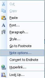 note options