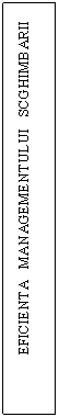 Text Box: EFICIENTA   MANAGEMENTULUI   SCGHIMBARII