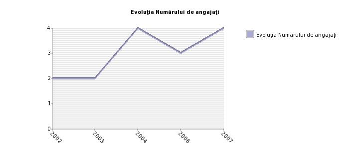 Evolutia Numarului de angajati a CONTINF SRL