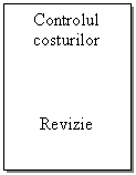 Text Box: Controlul costurilor



Revizie
