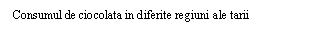 Text Box: Consumul de ciocolata in diferite regiuni ale tarii
