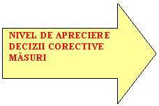 Right Arrow: NIVEL DE APRECIERE
DECIZII CORECTIVE
MASURI
