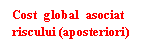 Text Box: Cost  global  asociat riscului (aposteriori)