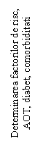 Text Box: Determinarea factorilor de risc, AOT, diabet, comorbiditati

