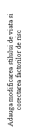 Text Box: Adauga modificarea stilului de viata si
corectarea factorilor de risc

