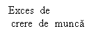 Text Box: Exces  de 
 crere  de  munca
