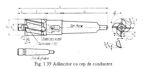 Text Box: 
Fig. 1.39 Adancitor cu cep de conducere
