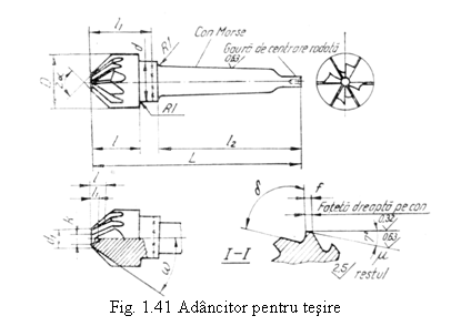 Text Box: 
Fig. 1.41 Adancitor pentru tesire
