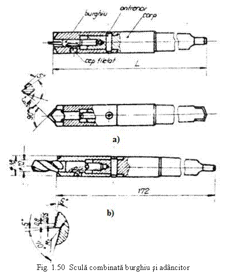 Text Box: 
Fig. 1.50 Scula combinata burghiu si adancitor
